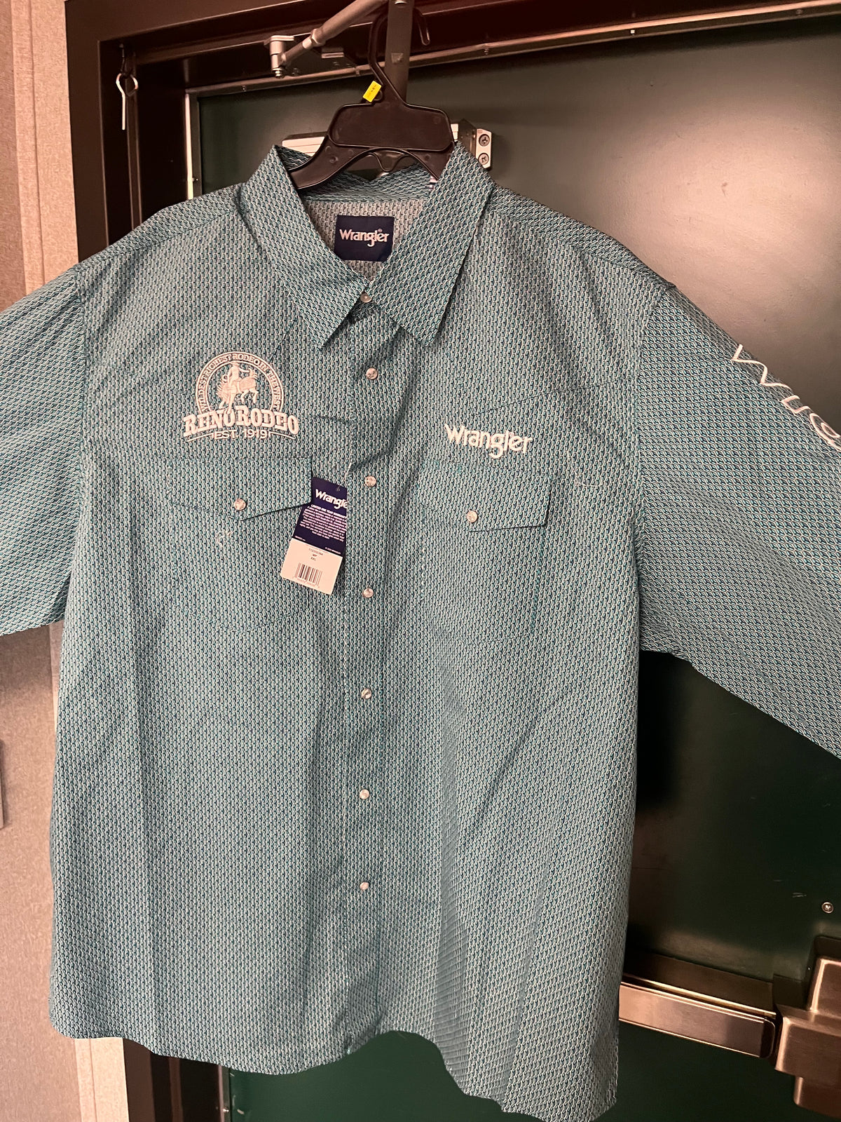 Men's Wrangler Turquoise Logo Snaps