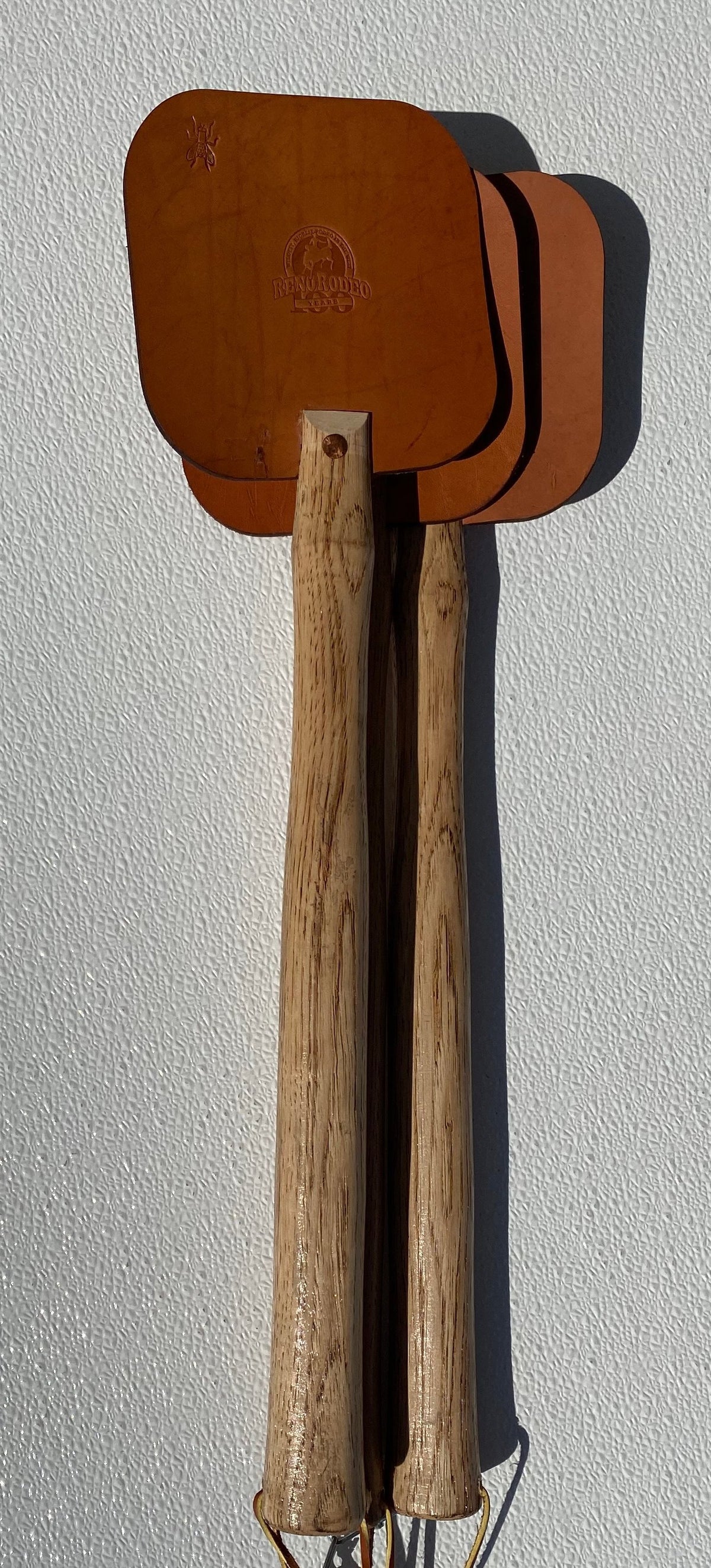 Horsefly Swatters100 Year Logo - Leather & Hardwood Cowboy