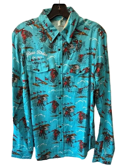 Roper Retro Rodeo Print Women's Shirt 6170BU