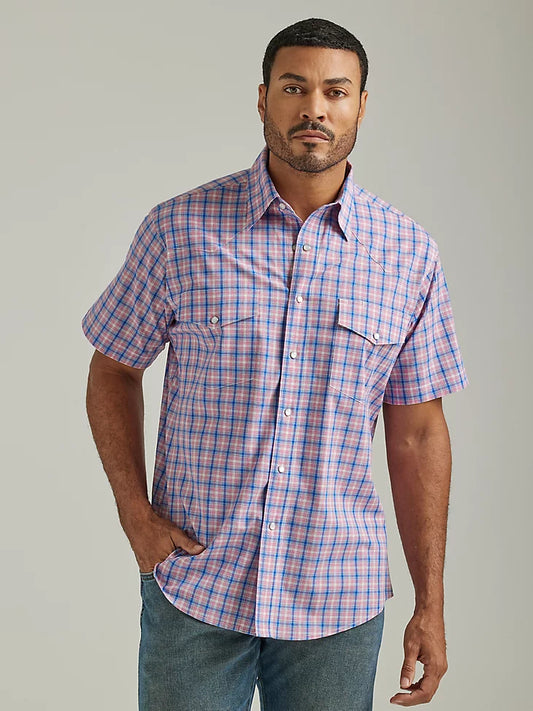 Wrangler Men's Fireworks Blue Plaid