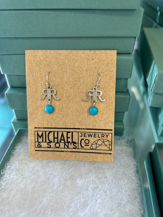 RR Turquoise Dangle Earrings EAR-17034