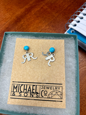 RR Turquoise Post Earrings