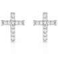 CZ Small Cross Post Earrings