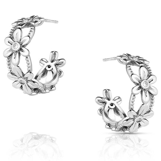 Crazy Daisies Hoop Earrings