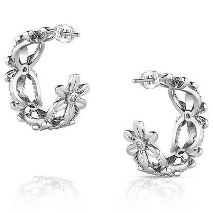 Crazy Daisies Hoop Earrings