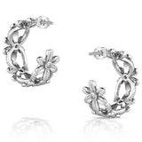 Crazy Daisies Hoop Earrings