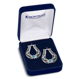 S/P Engraved Stirrup Earrings