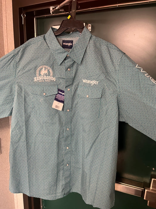 Men's Wrangler Turquoise Logo Snaps