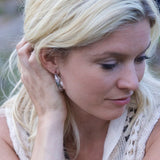 Tooled Hoop Earrings - Silver