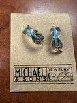 Feather Hoop Earring Michael & Sons -17832