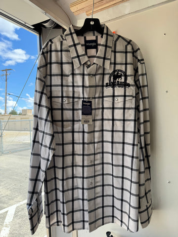 Mens Button Down Black/White Check
