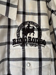 Mens Button Down Black/White Check