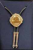 Bolo Tie - Square, Tooled Edge - RR or Logo  BT-366