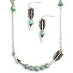 WYO-HORSE ARROW CHAIN WITH TURQUOISE SET J199S