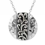 WYO-HORSE SILVER CIRCLE NECKLACE J456S