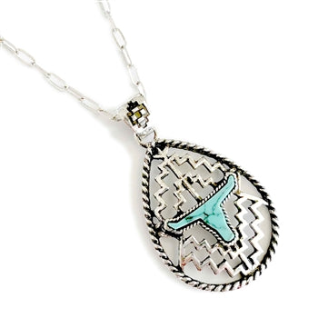 WYO-HORSE AZTEC STEER NECKLACE J461