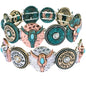 WYO-HORSE STEER SKULL AND SHOTGUN BRACELET JB306TT