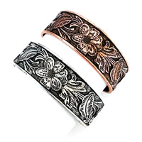 WYO-HORSE WIDE SILVER CUFF JB405S