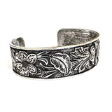 WYO-HORSE Wide Metal Carved Organic Cuff - Silver BRACELET JB405S