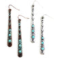 WYO-HORSE TURQUOISE BAR EARRINGS JE186S