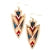WYO-HORSE ARROWHEAD CHEVERON WOOD DANGLE EARRINGS JE304NAT JE304RD