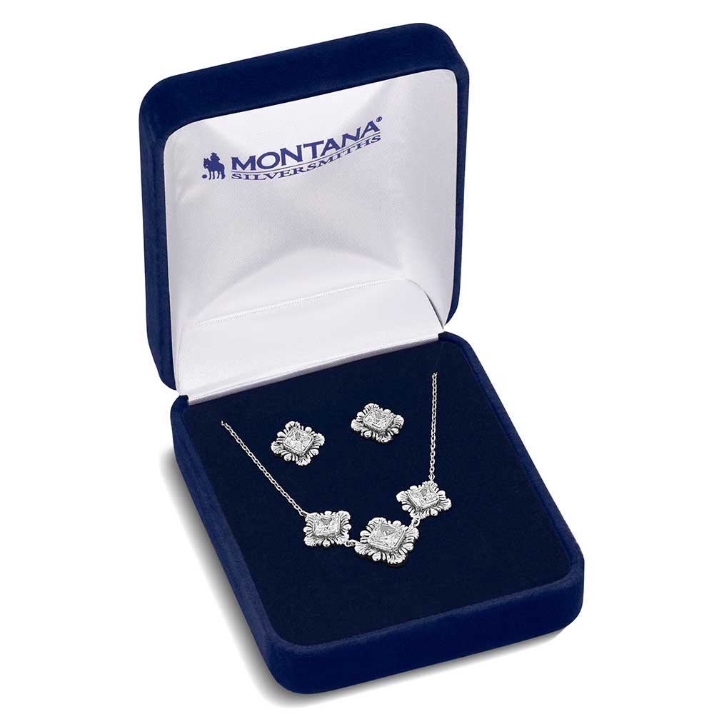 Square Dance Necklace & Earring Set