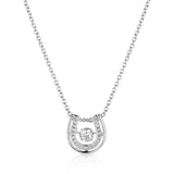 Dancing CZ Horseshoe Necklace