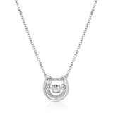 Dancing CZ Horseshoe Necklace