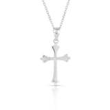 Ethereal Crystal Cross Necklace