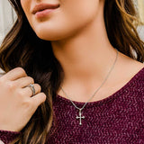 Ethereal Crystal Cross Necklace