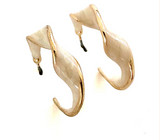 Twist Enamel Hoop Earrings