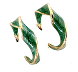 Twist Enamel Hoop Earrings