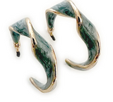 Twist Enamel Hoop Earrings