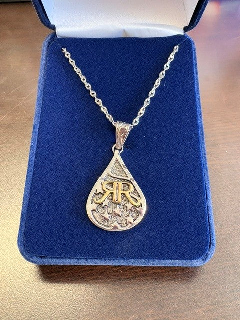 RR 2026 Flag Teardrop Pendant