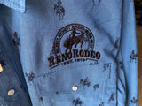ROPER MENS HORSEMAN OXFORD- BLUE L/S COTTON DRESS SHIRT-SNAP FRONT
