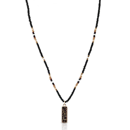 Serengeti Sunset Beaded Attitude Necklace
