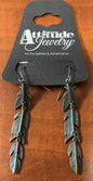 Dangle Teal Feather Earring