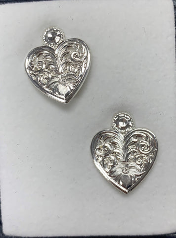 Montana Silversmiths Flower in heart earring