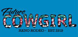 Future Cowgirl Turquoise-Blue Youth Crew Neck Tee