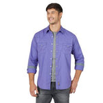 Men's Wrangler Retro® Premium Long Sleeve Shirt Snaps - MVR505V - Purple