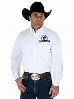 Wrangler Men's White L/S Shirt Reno Rodeo Logo