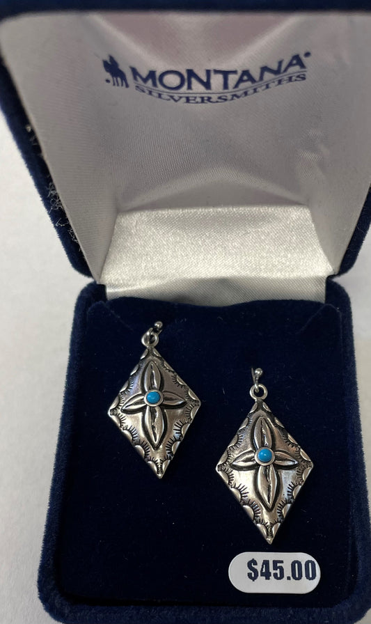 Primally Etched Dangle Earing