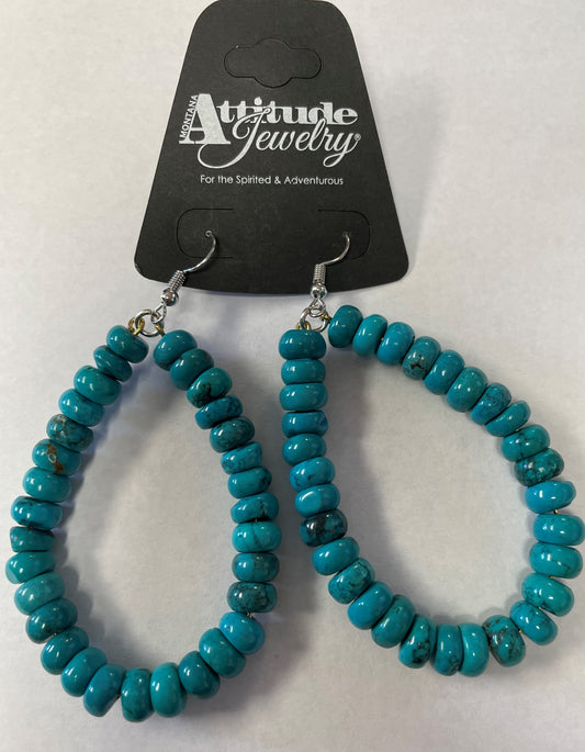 Boho Turquoise Beaded Teardrop Earring